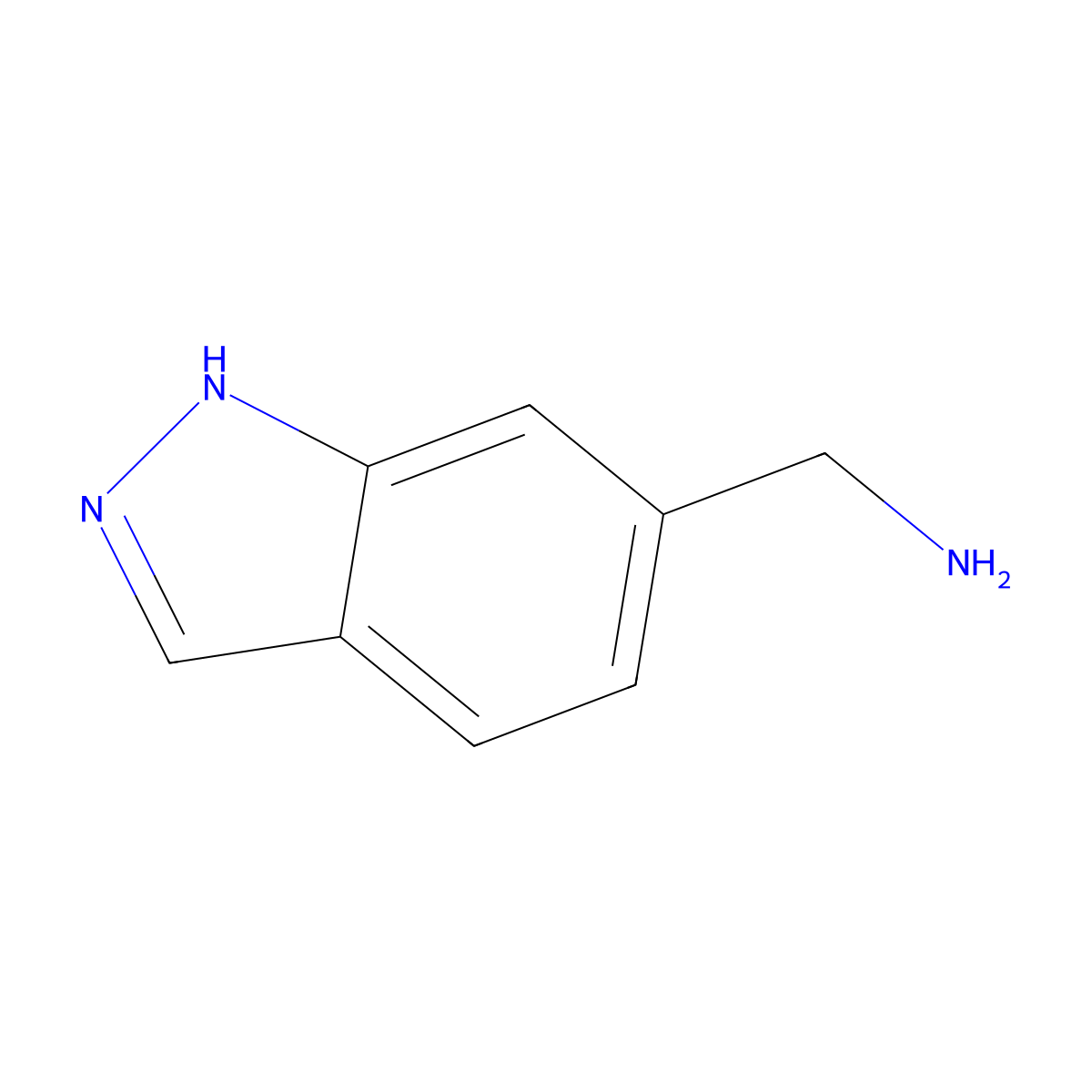 (2H-indazol-6-yl)methanamine molecular structure, CAS 710943-26-3