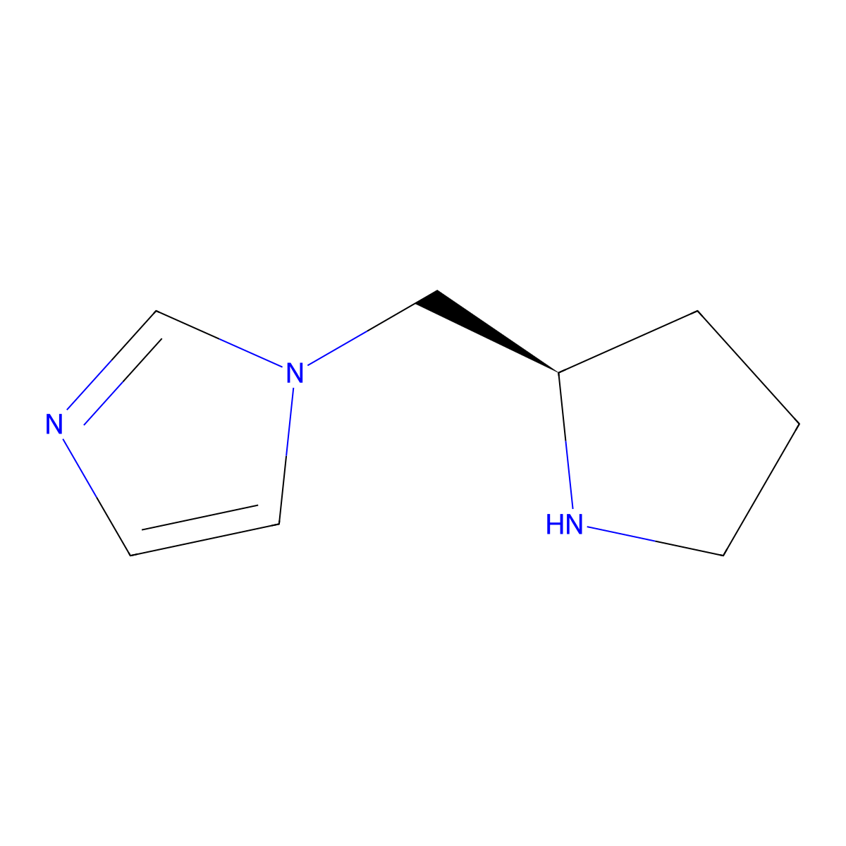 1-{[(2R)-pyrrolidin-2-yl]methyl}-1H-imidazole molecular structure, CAS 710943-30-9