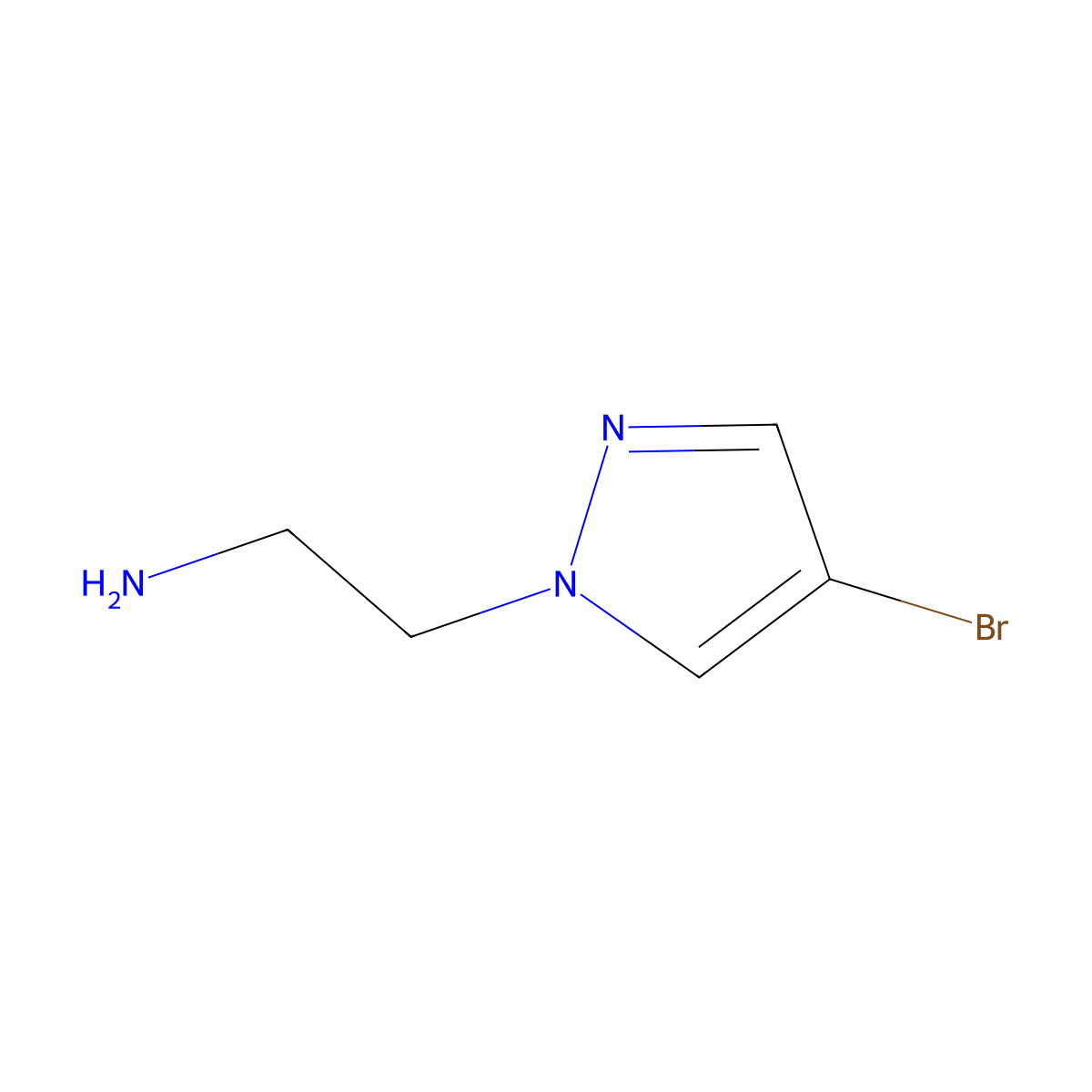 2-(4-bromo-1H-pyrazol-1-yl)ethan-1-amine molecular structure, CAS 710944-68-6