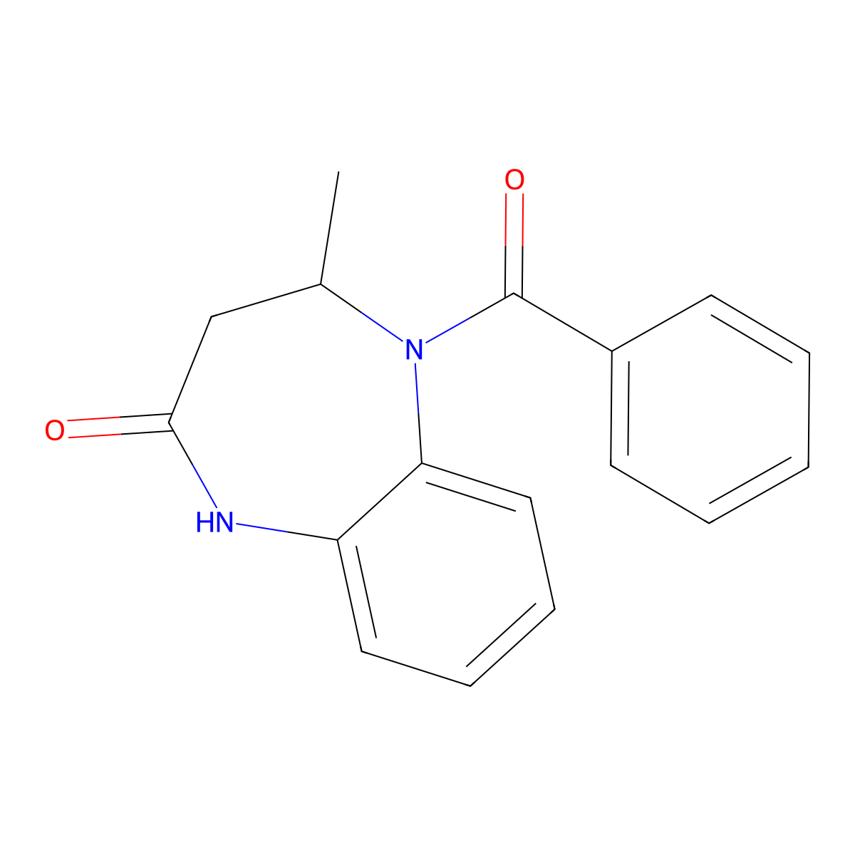 5-benzoyl-4-methyl-3,4-dihydro-1H-1,5-benzodiazepin-2-one molecular structure, CAS 710945-28-1