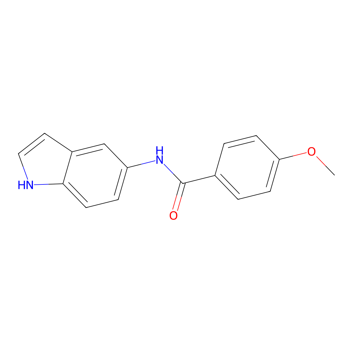N-(1H-indol-5-yl)-4-methoxybenzamide molecular structure, CAS 710945-64-5