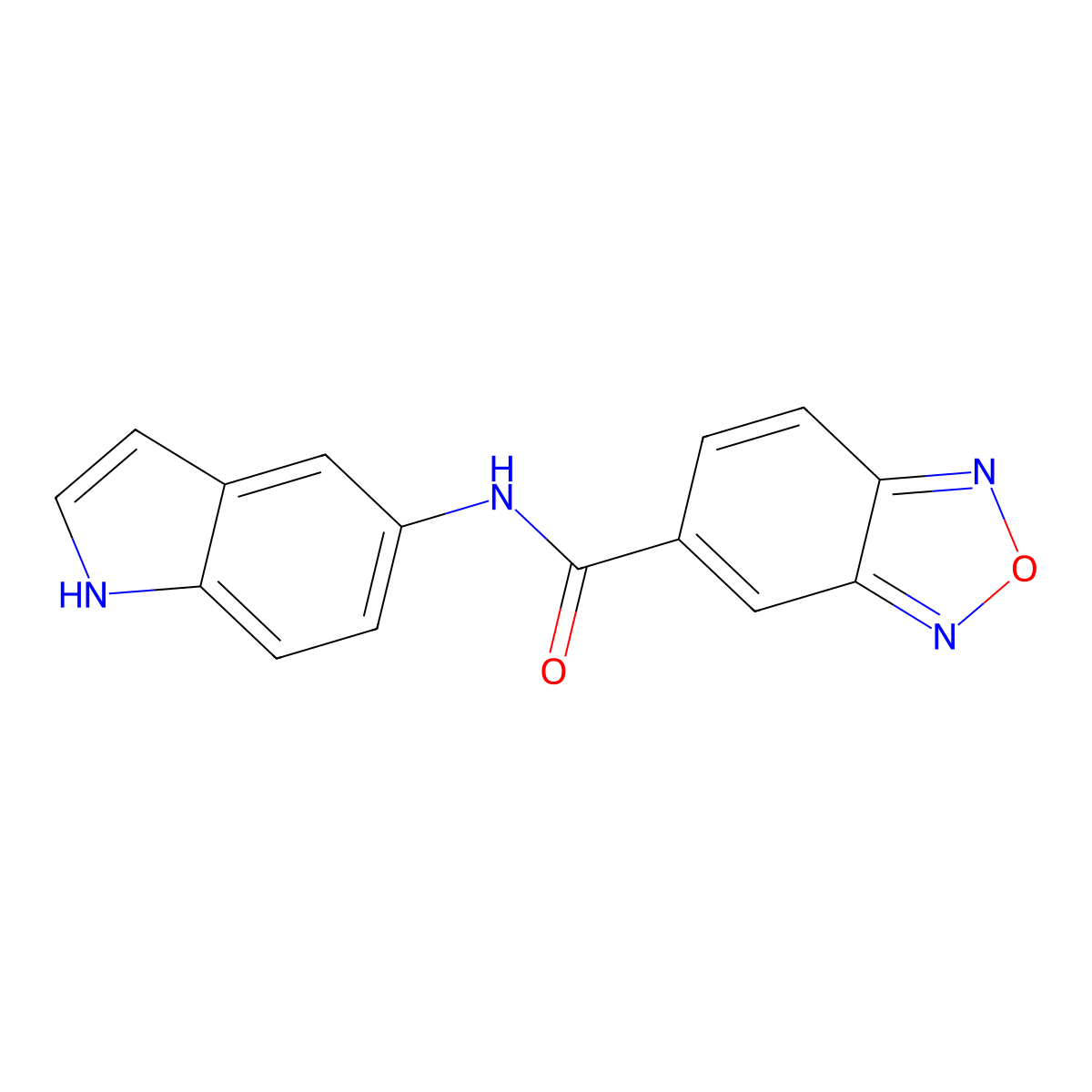 N-(1H-indol-5-yl)-2,1,3-benzoxadiazole-5-carboxamide molecular structure, CAS 710945-67-8