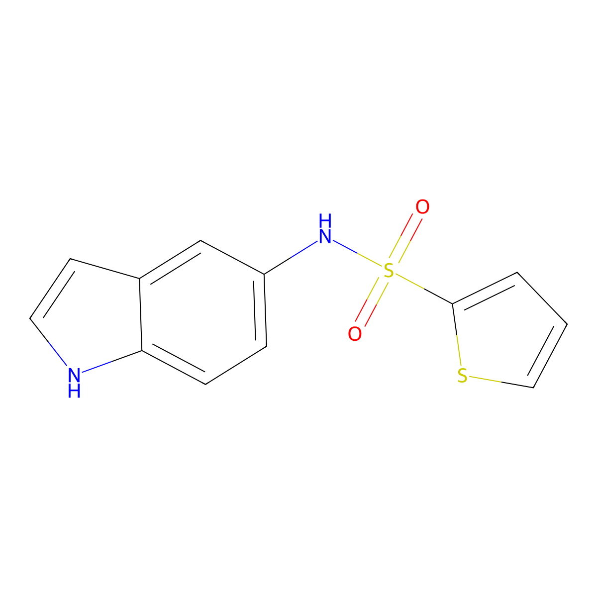 N-(1H-indol-5-yl)thiophene-2-sulfonamide molecular structure, CAS 710945-69-0