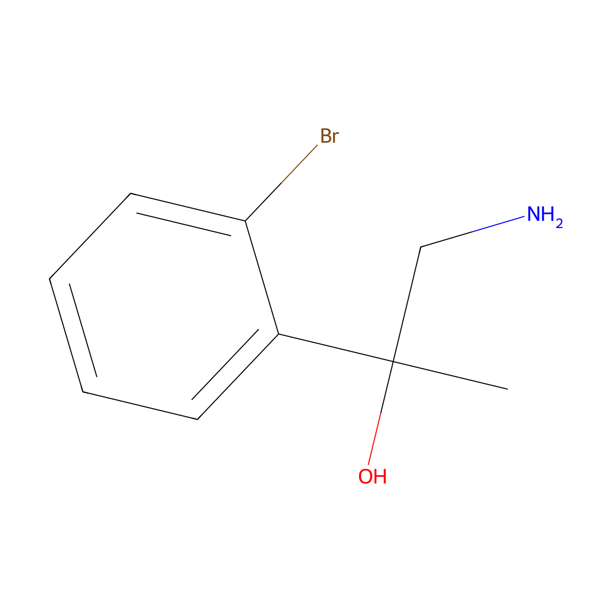 1-Amino-2-(2-bromophenyl)propan-2-ol molecular structure, CAS 71095-15-3