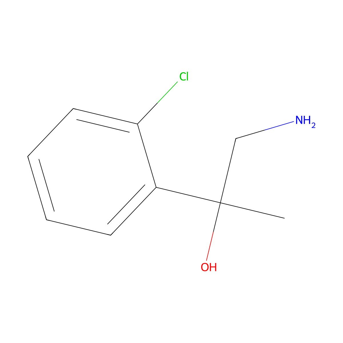 1-Amino-2-(2-chlorophenyl)propan-2-ol molecular structure, CAS 71095-16-4