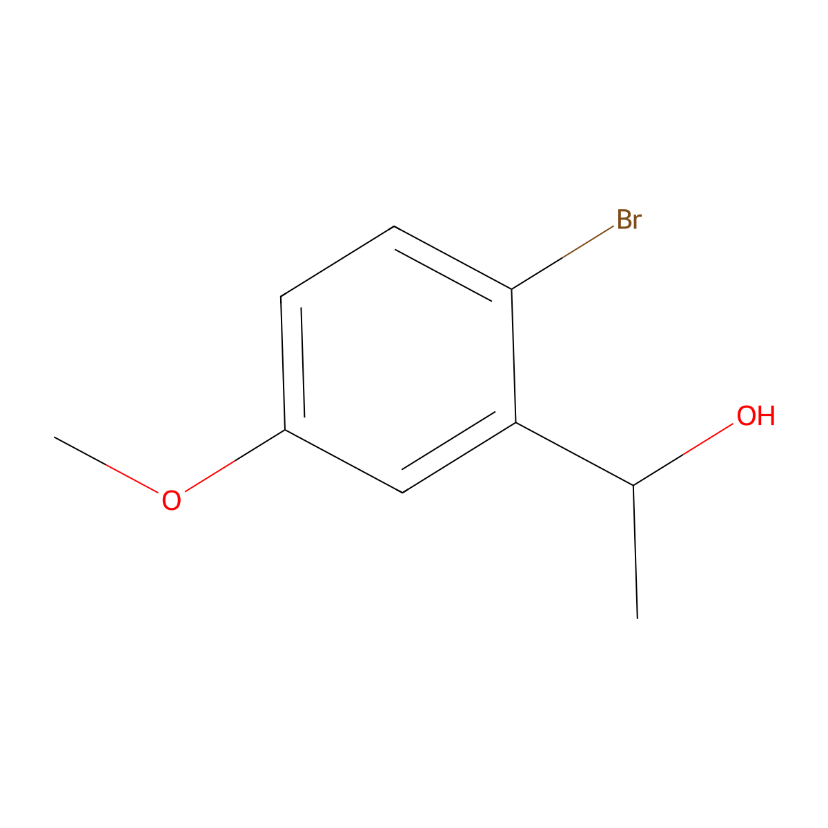 1-(2-Bromo-5-methoxyphenyl)ethan-1-ol molecular structure, CAS 71095-23-3