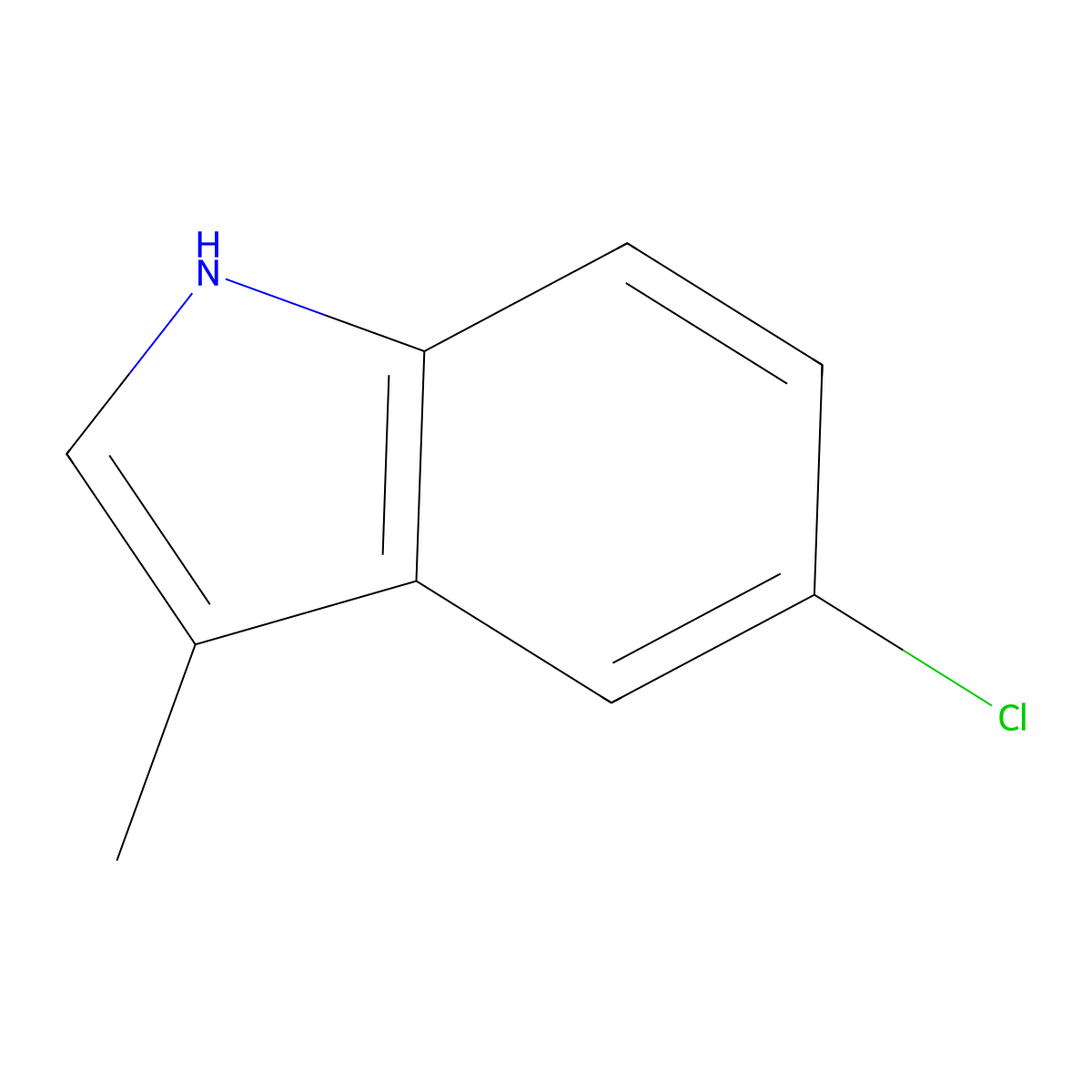 5-chloro-3-methyl-1H-indole molecular structure, CAS 71095-42-6