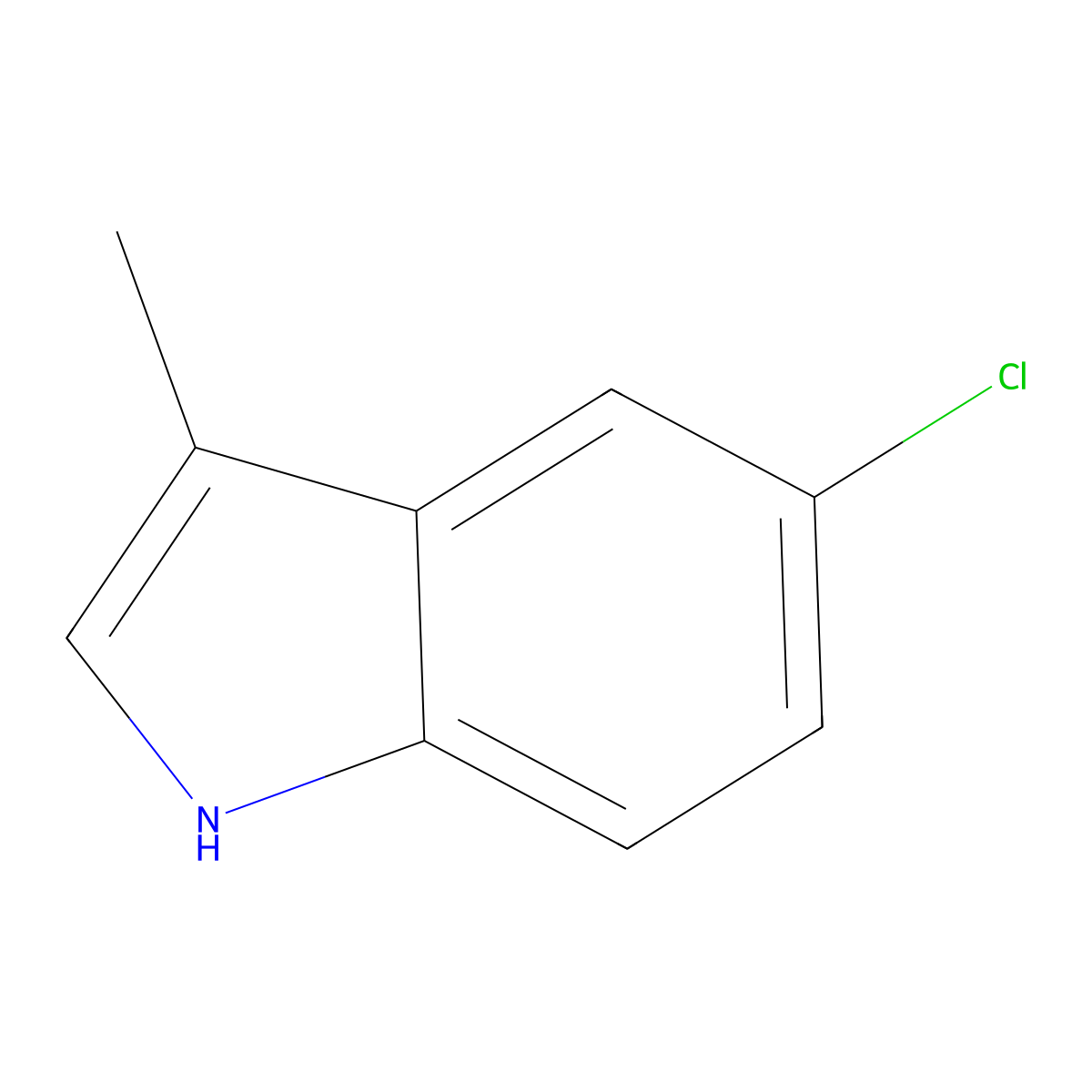 5-chloro-3-methyl-1H-indole molecular structure, CAS 71095-42-6