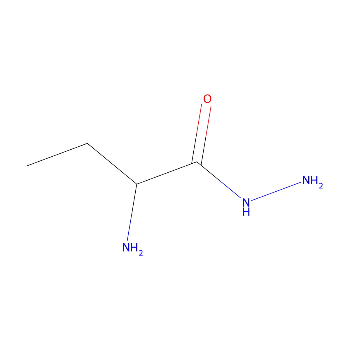 2-Aminobutanehydrazide molecular structure, CAS 71095-90-4