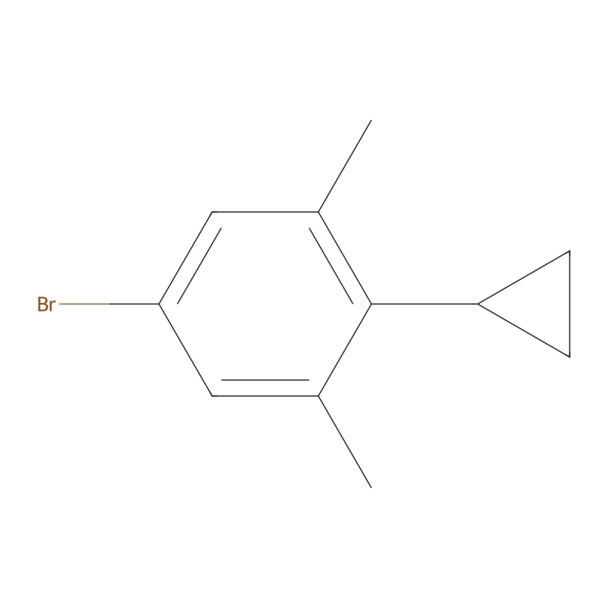 5-Bromo-2-cyclopropyl-1,3-dimethylbenzene molecular structure, CAS 71096-13-4
