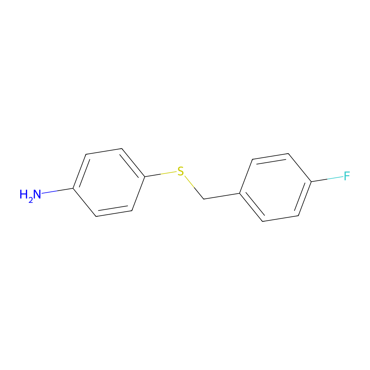 4-[(4-Fluorobenzyl)sulfanyl]aniline molecular structure, CAS 710965-93-8