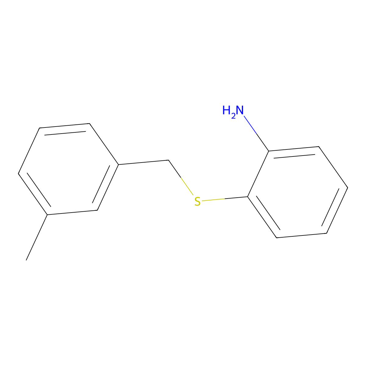 2-[(3-Methylphenyl)methylsulfanyl]aniline molecular structure, CAS 710967-01-4