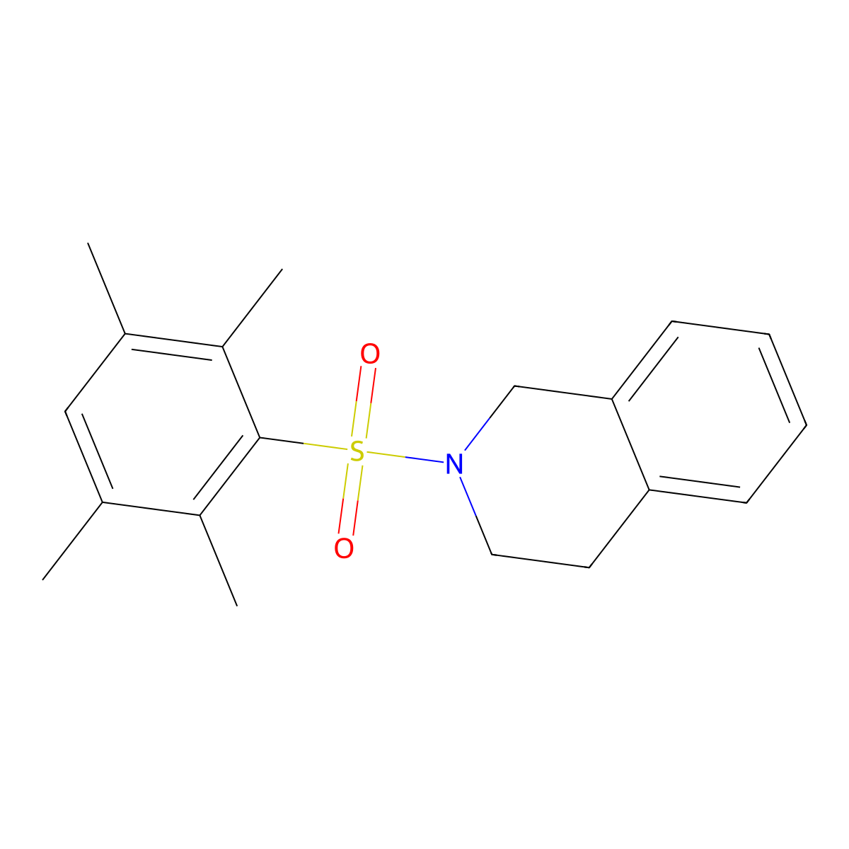 2-[(2,3,5,6-Tetramethylphenyl)sulfonyl]-1,2,3,4-tetrahydroisoquinoline molecular structure, CAS 710967-53-6