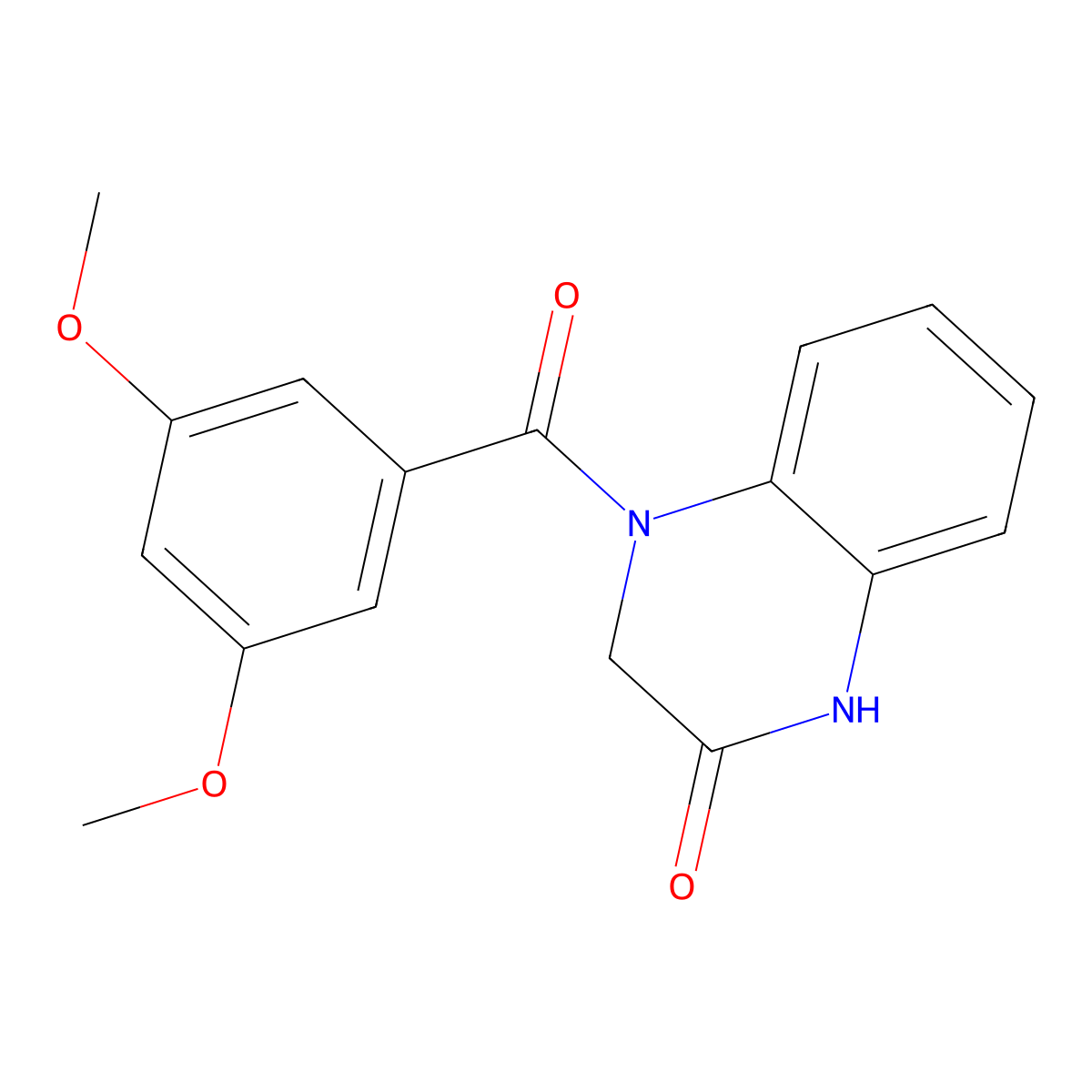 4-(3,5-Dimethoxybenzoyl)-1,3-dihydroquinoxalin-2-one molecular structure, CAS 710967-95-6