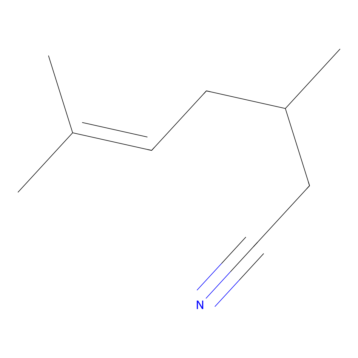 Heptenenitrile, 3,6-dimethyl- molecular structure, CAS 71097-32-0