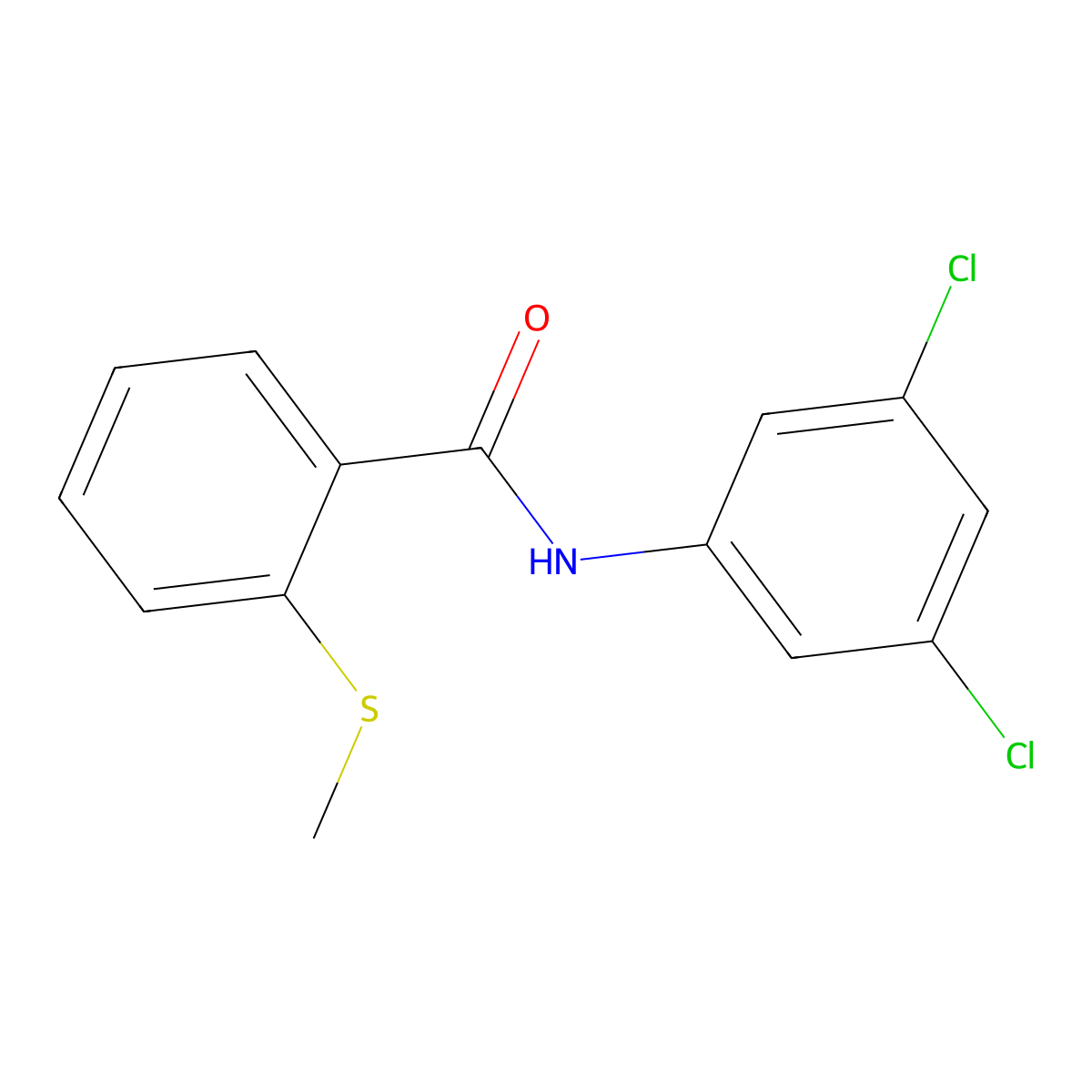 N-(3,5-dichlorophenyl)-2-methylsulfanylbenzamide molecular structure, CAS 710971-01-0