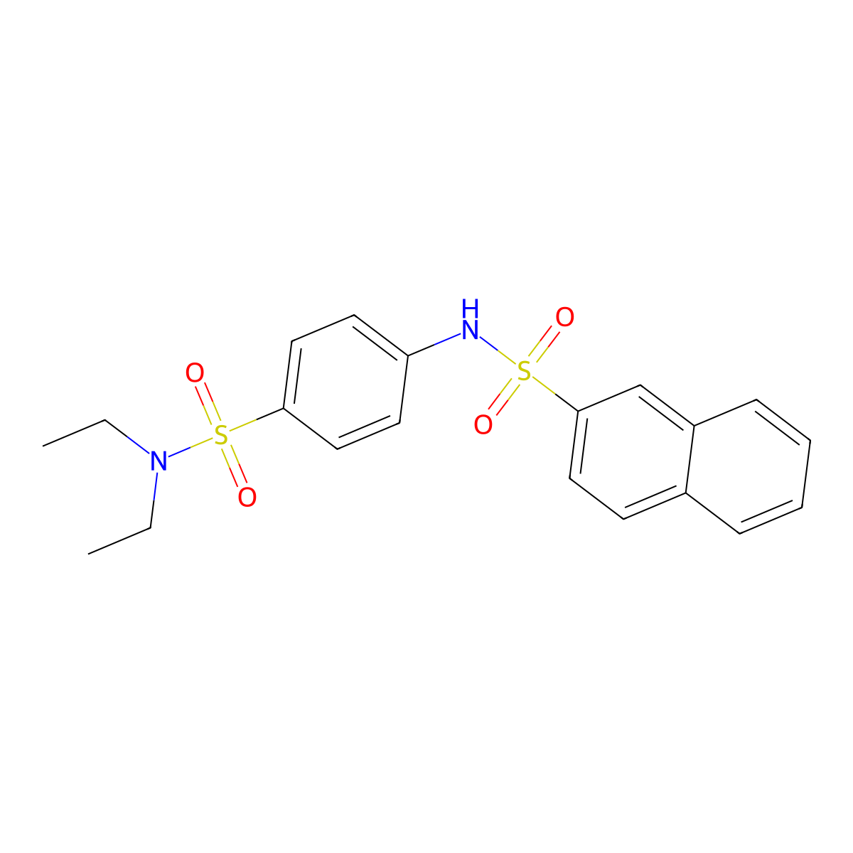 N-[4-(diethylsulfamoyl)phenyl]naphthalene-2-sulfonamide molecular structure, CAS 710971-69-0