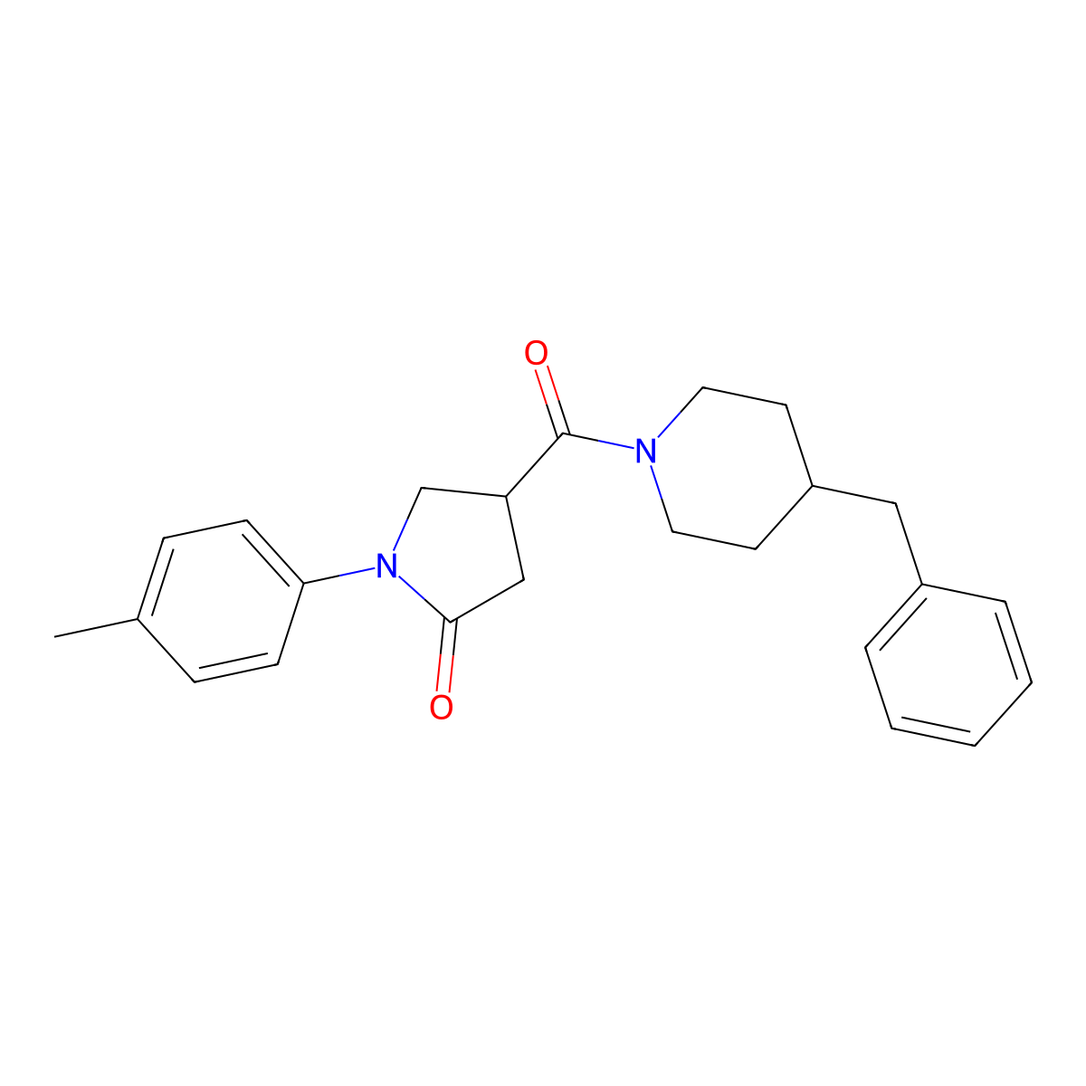 4-(4-Benzylpiperidine-1-carbonyl)-1-(4-methylphenyl)pyrrolidin-2-one molecular structure, CAS 710972-60-4