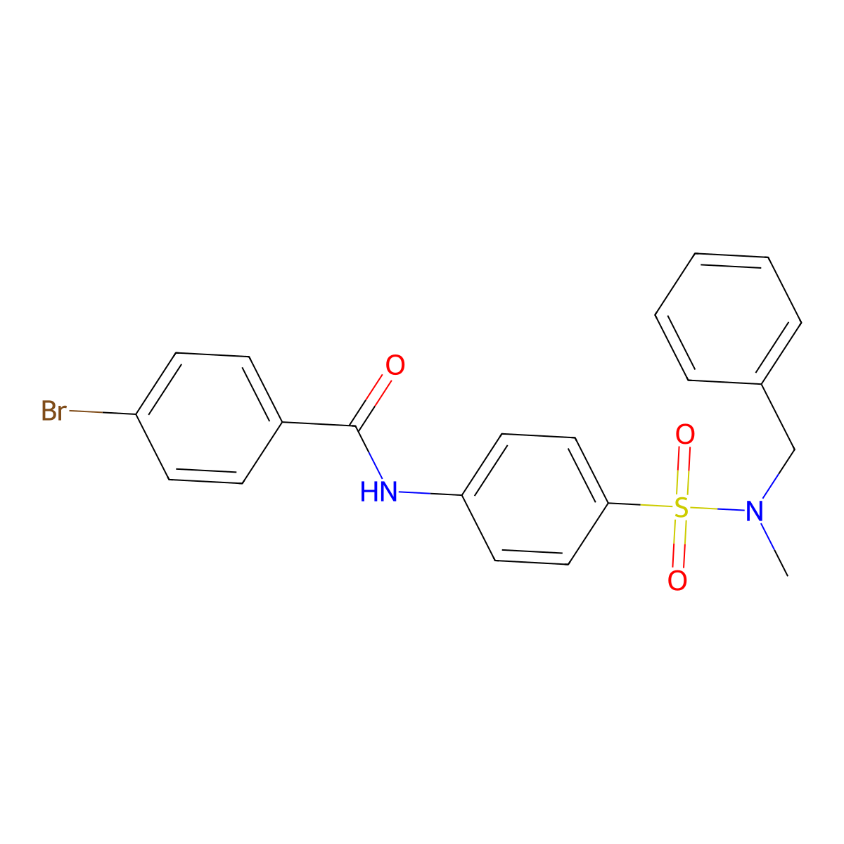 N-[4-[benzyl(methyl)sulfamoyl]phenyl]-4-bromobenzamide molecular structure, CAS 710973-51-6