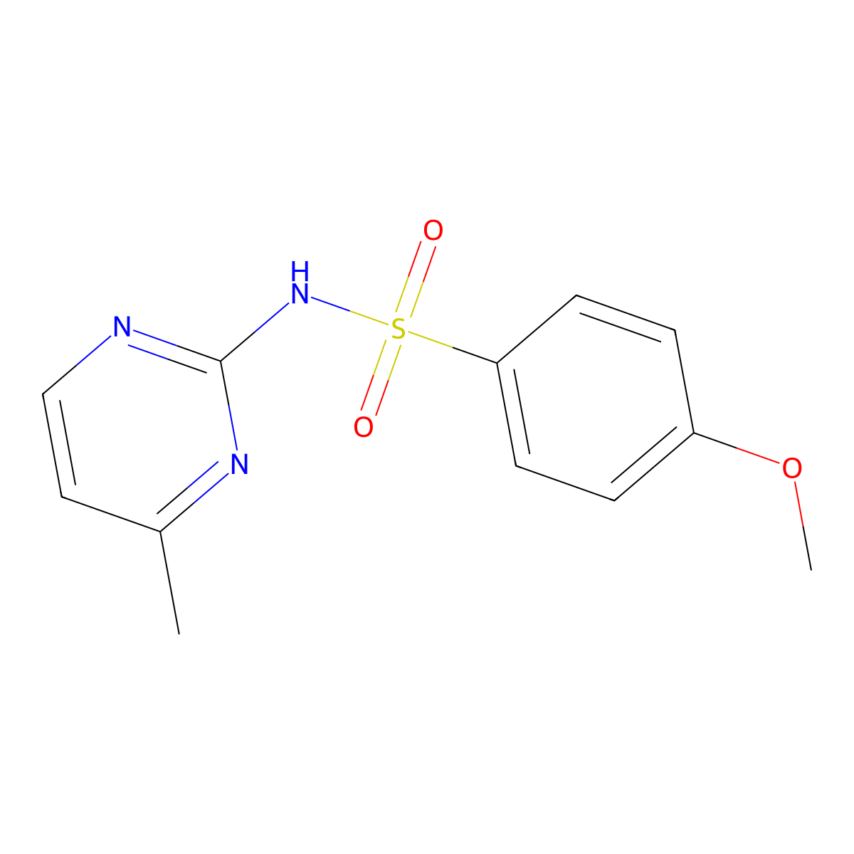4-methoxy-N-(4-methylpyrimidin-2-yl)benzenesulfonamide molecular structure, CAS 710974-10-0