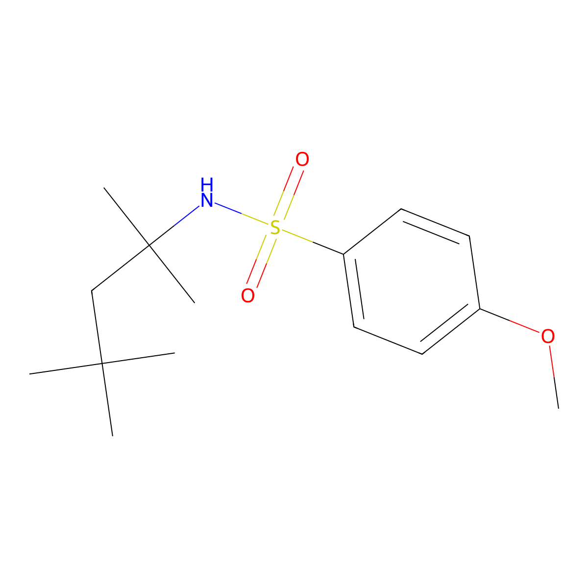 4-methoxy-N-(2,4,4-trimethylpentan-2-yl)benzenesulfonamide molecular structure, CAS 710974-17-7