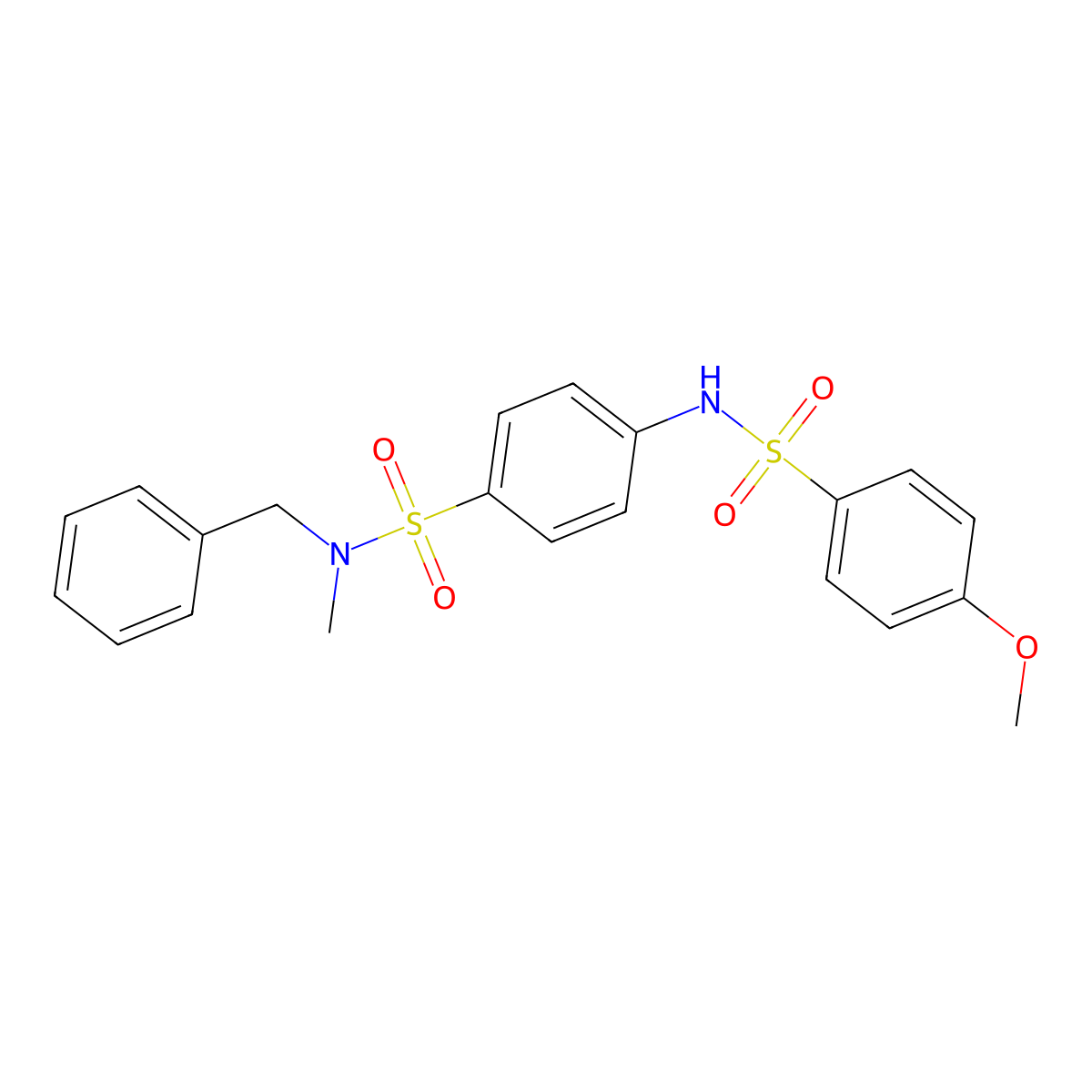 N-benzyl-4-[(4-methoxyphenyl)sulfonylamino]-N-methylbenzenesulfonamide molecular structure, CAS 710974-24-6