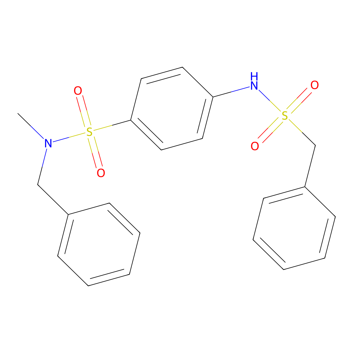 N-benzyl-4-[(benzylsulfonyl)amino]-N-methylbenzenesulfonamide molecular structure, CAS 710974-96-2