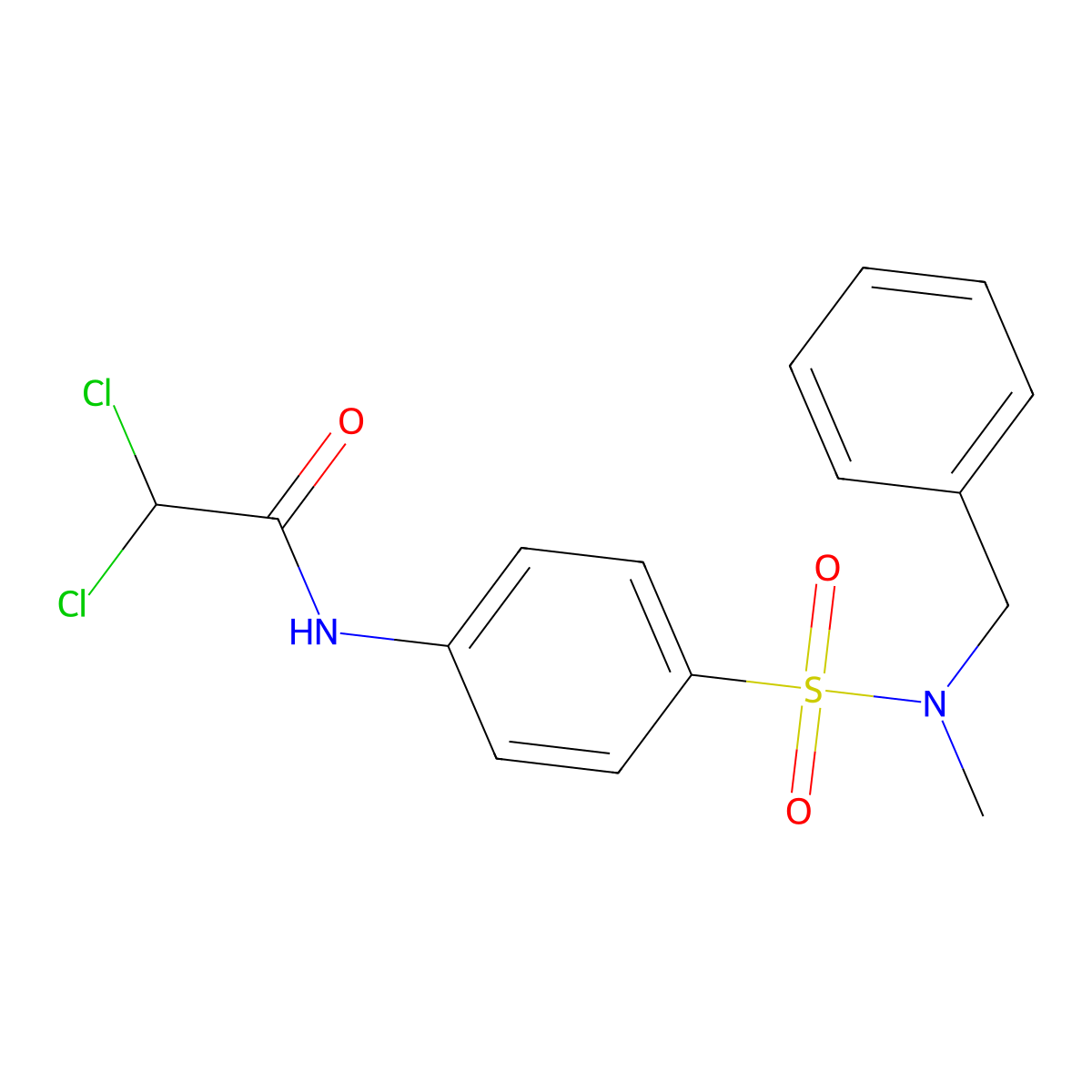 N-[4-[benzyl(methyl)sulfamoyl]phenyl]-2,2-dichloroacetamide molecular structure, CAS 710975-42-1