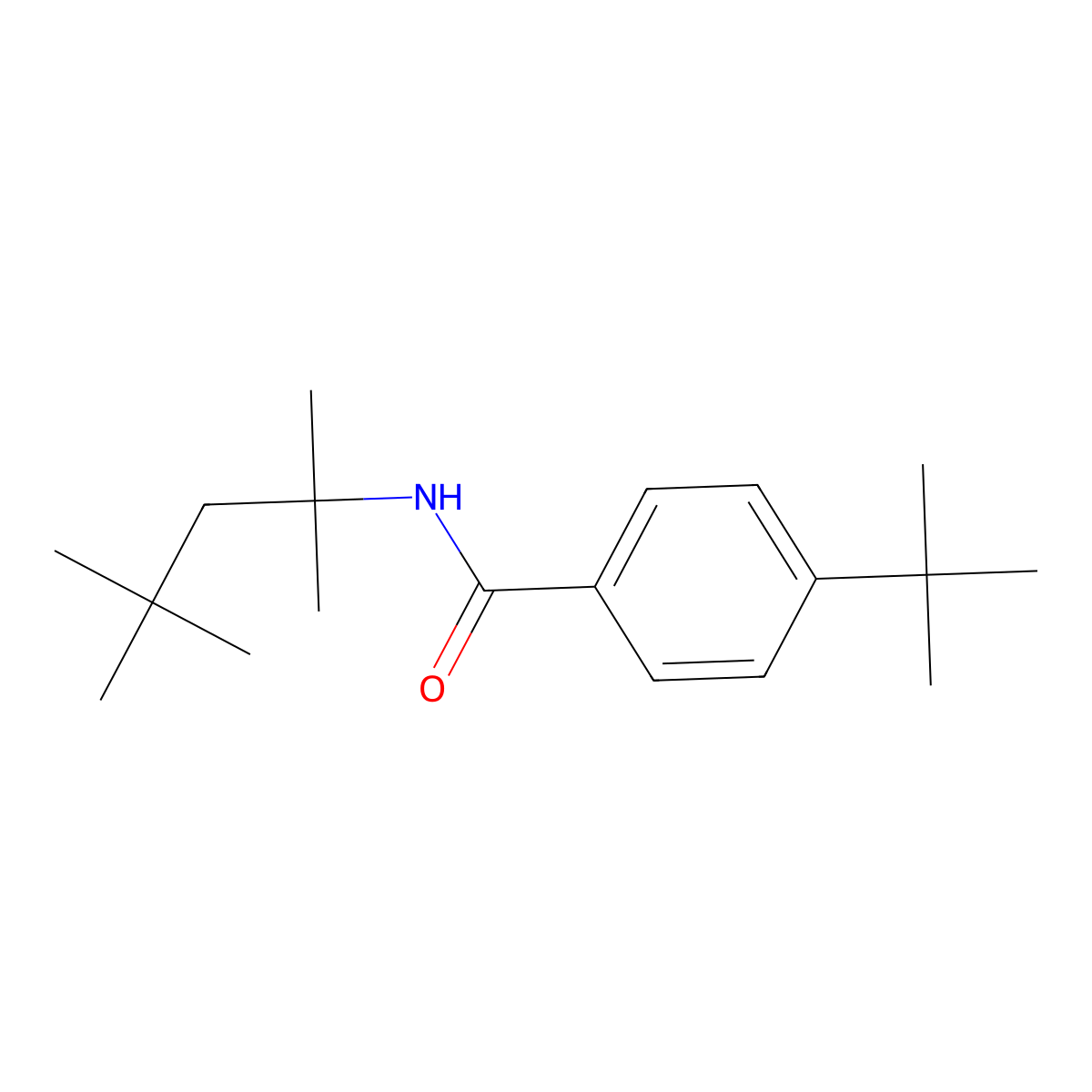4-tert-butyl-N-(2,4,4-trimethylpentan-2-yl)benzamide molecular structure, CAS 710976-75-3
