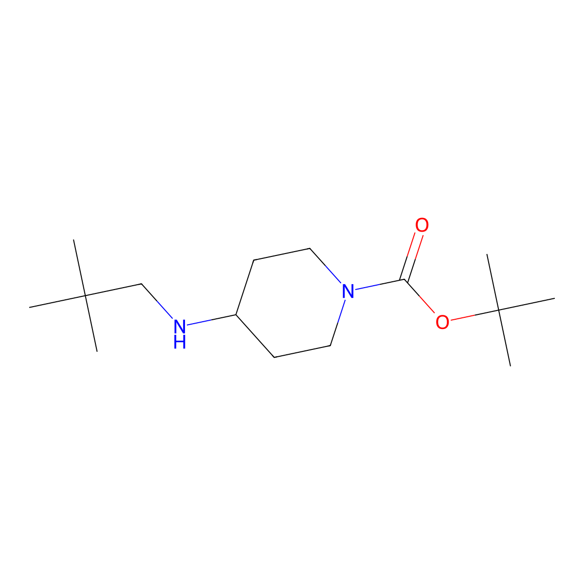 tert-Butyl 4-(neopentylamino)piperidine-1-carboxylate molecular structure, CAS 710976-87-7