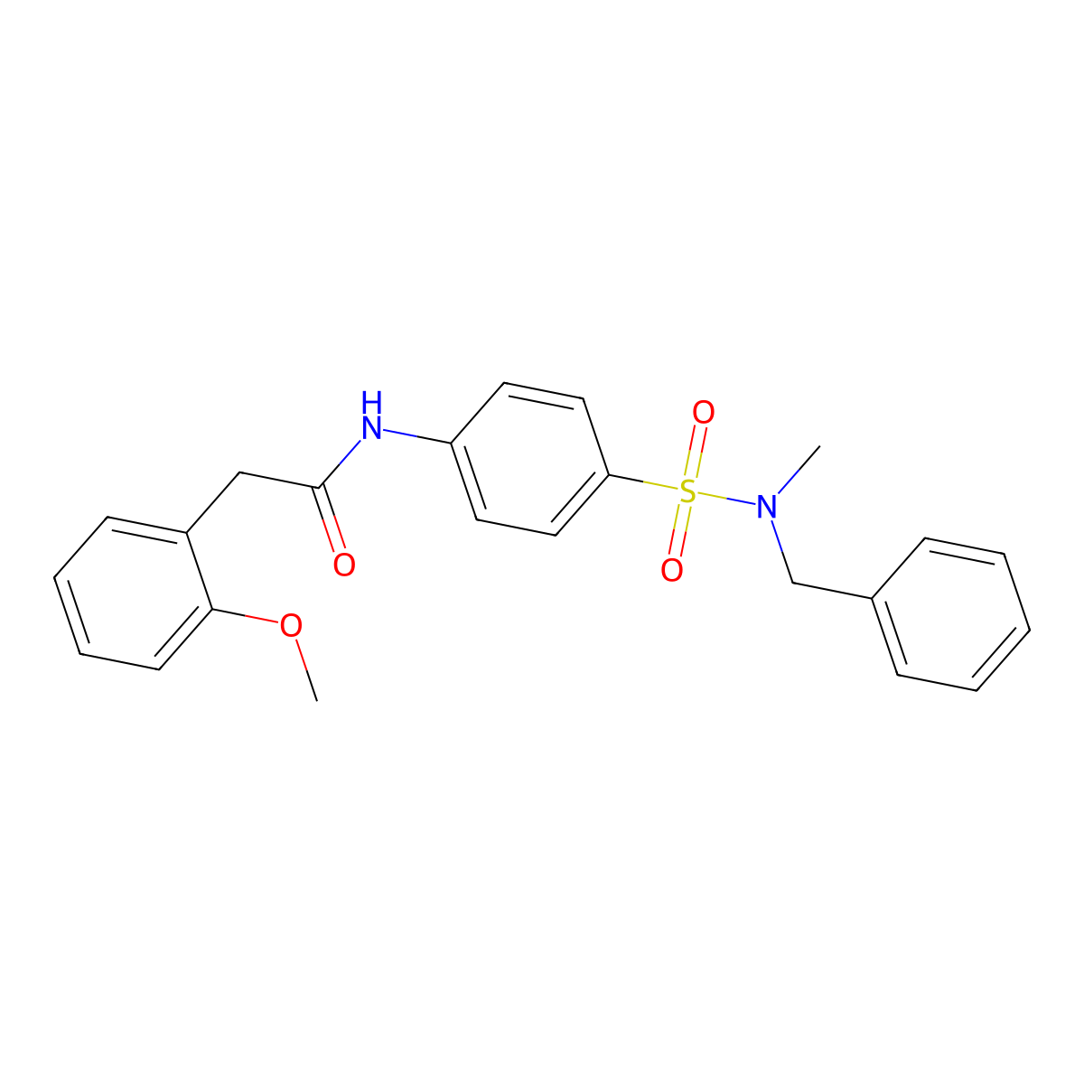 N-[4-[benzyl(methyl)sulfamoyl]phenyl]-2-(2-methoxyphenyl)acetamide molecular structure, CAS 710976-89-9