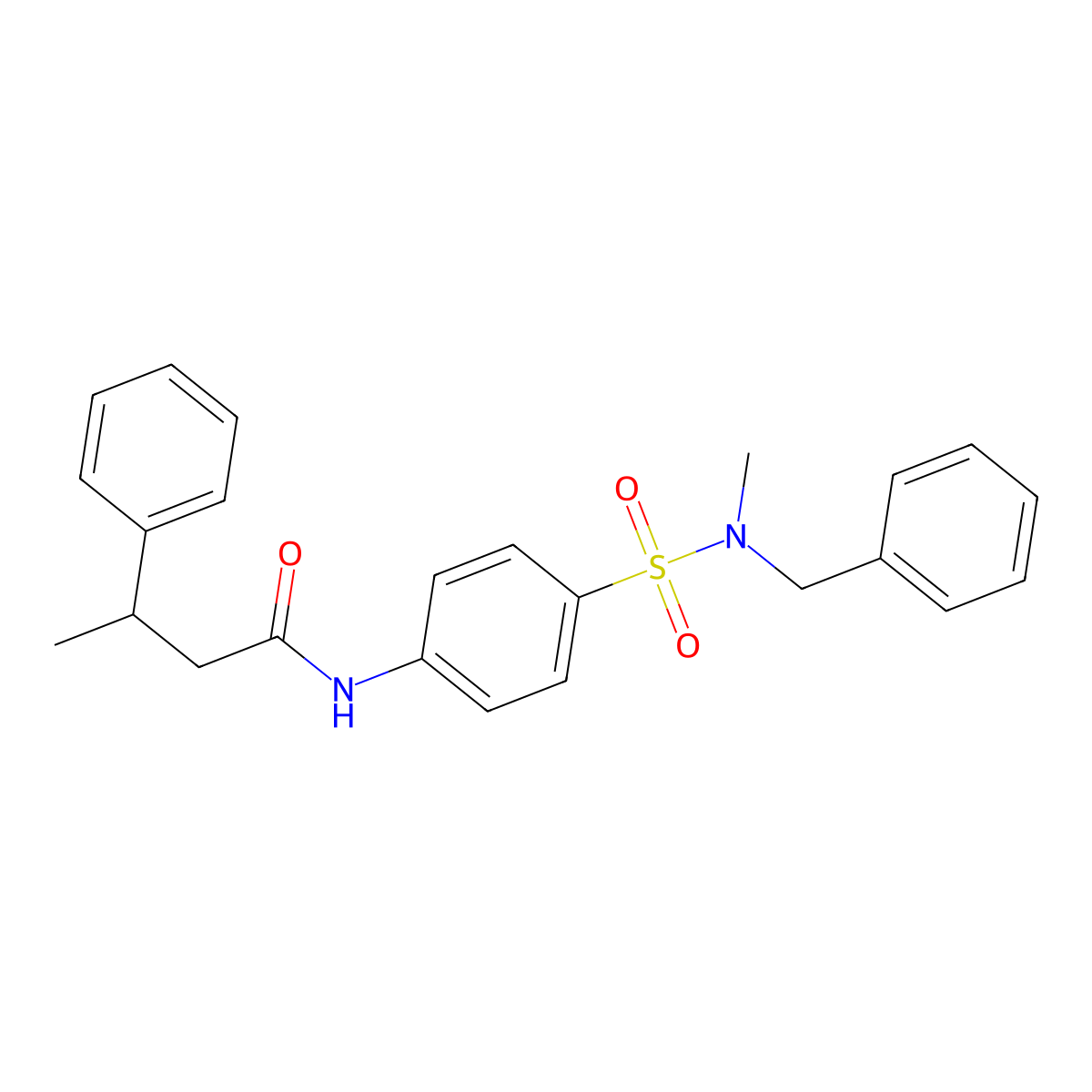 N-{4-[benzyl(methyl)sulfamoyl]phenyl}-3-phenylbutanamide molecular structure, CAS 710979-88-7