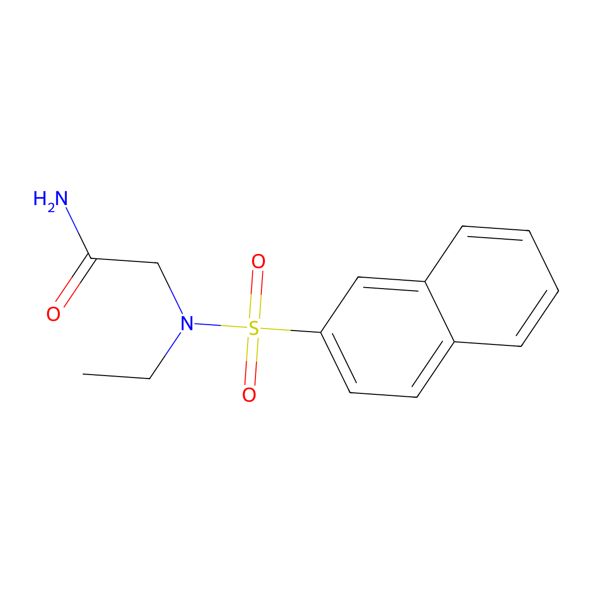 2-[Ethyl(naphthalen-2-ylsulfonyl)amino]acetamide molecular structure, CAS 710980-00-0