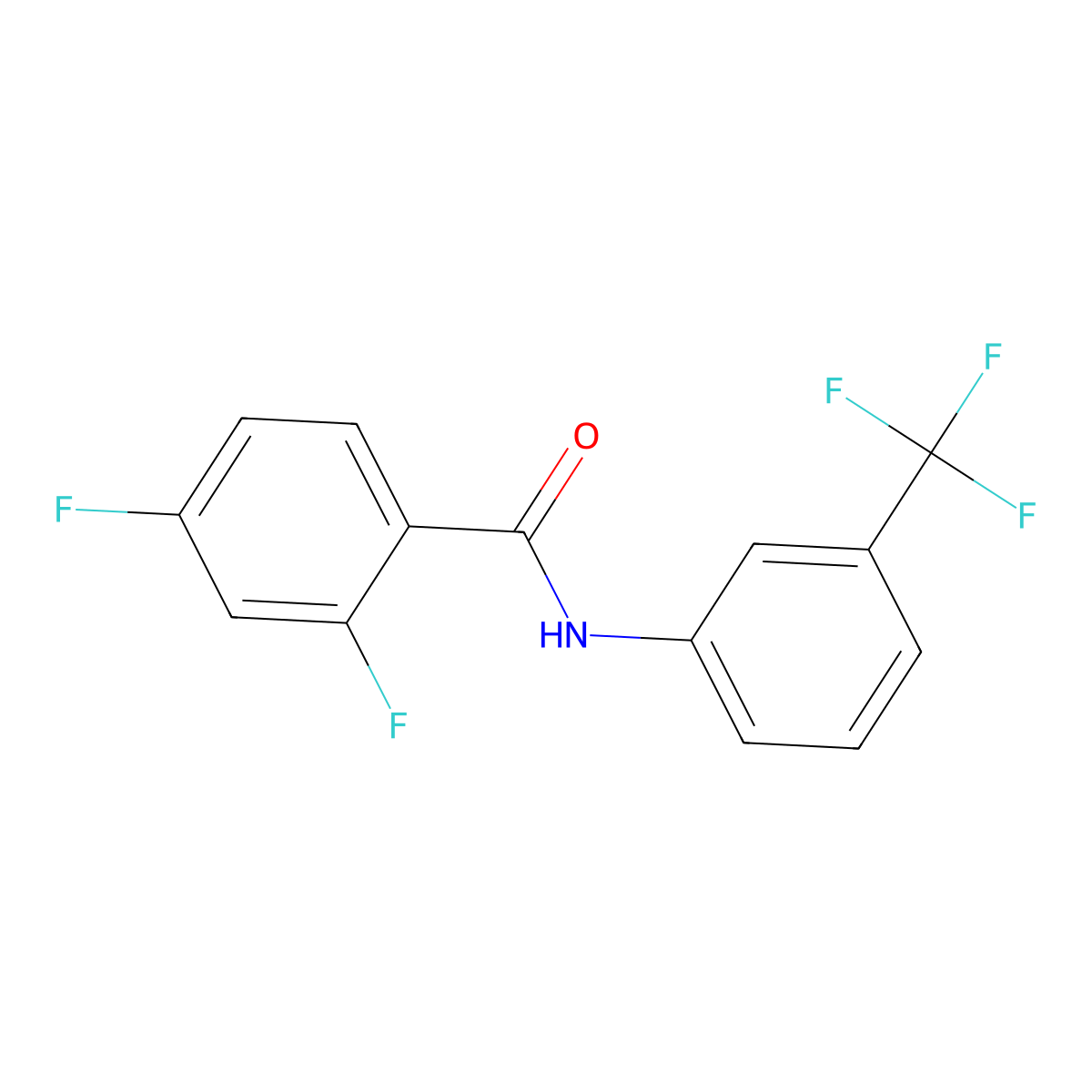 2,4-difluoro-N-[3-(trifluoromethyl)phenyl]benzamide molecular structure, CAS 710981-02-5