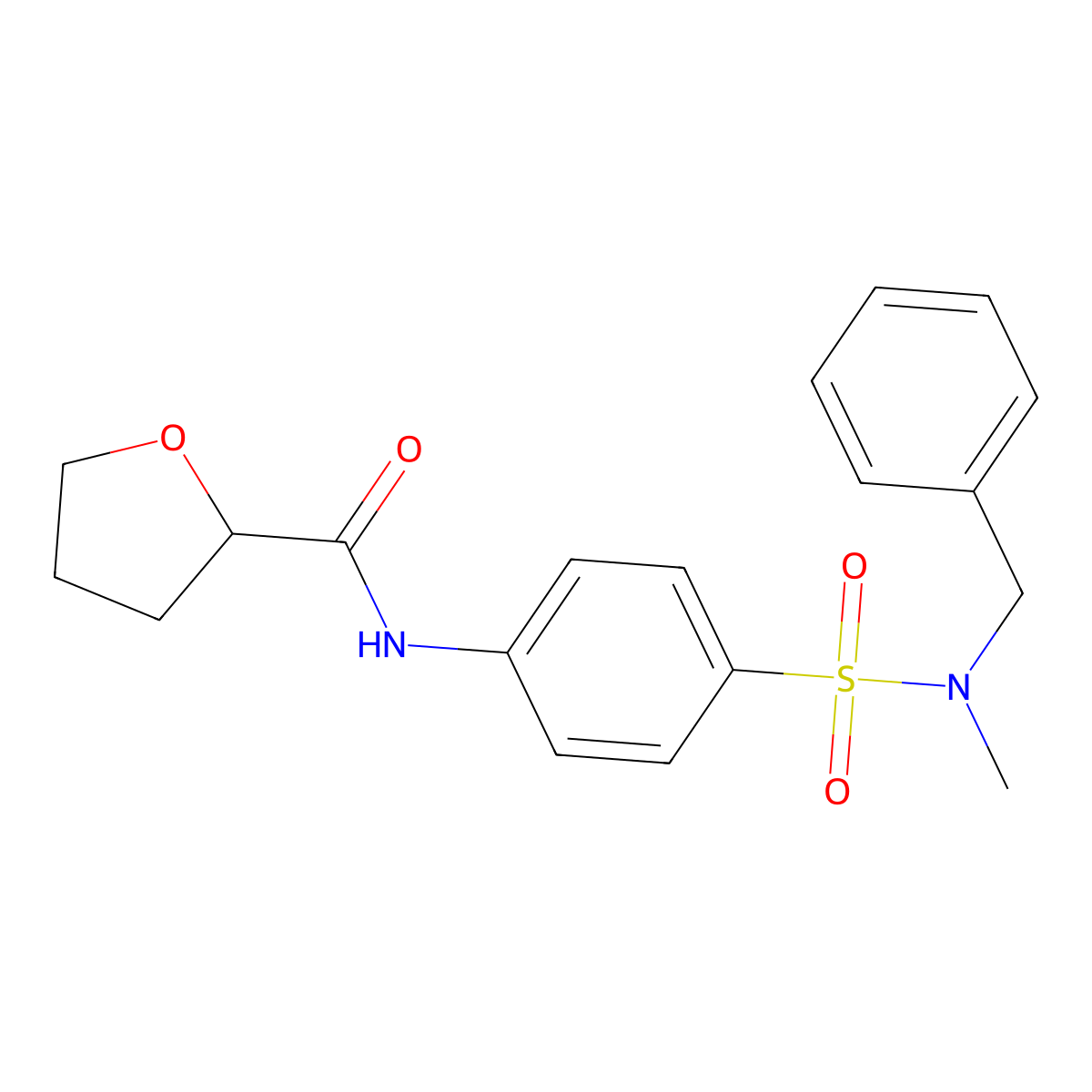 N-[4-[benzyl(methyl)sulfamoyl]phenyl]oxolane-2-carboxamide molecular structure, CAS 710981-08-1