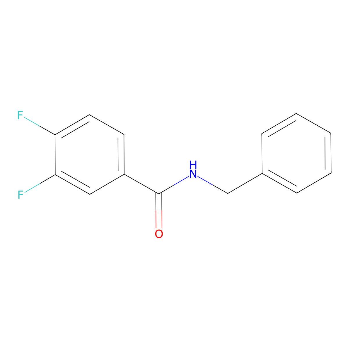 N-benzyl-3,4-difluorobenzamide molecular structure, CAS 710981-27-4