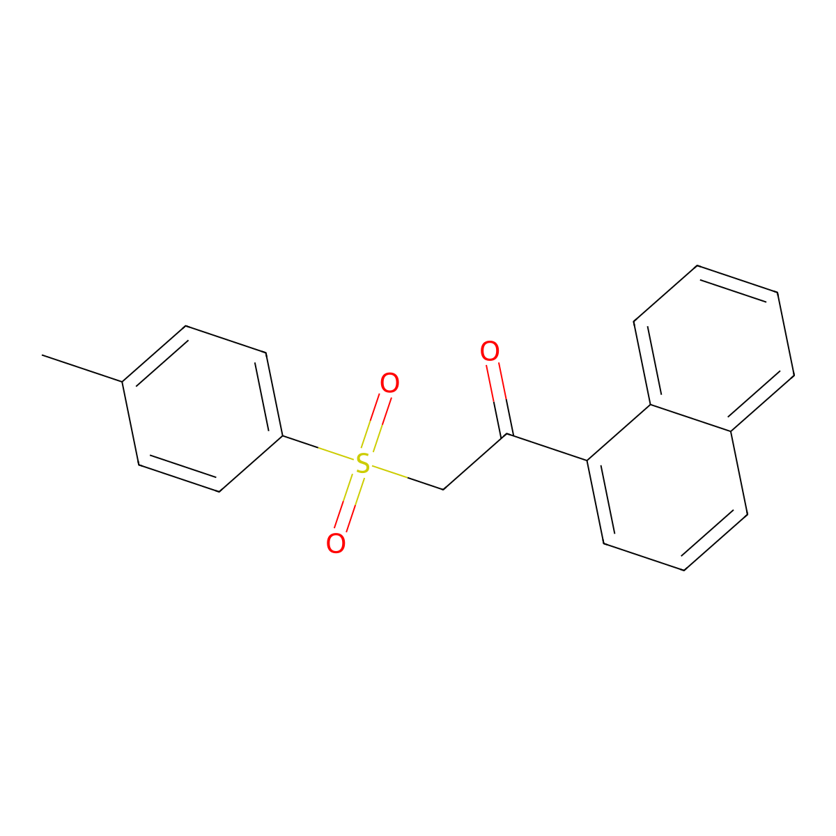 2-(4-Methylphenyl)sulfonyl-1-naphthalen-1-ylethanone molecular structure, CAS 710984-53-5