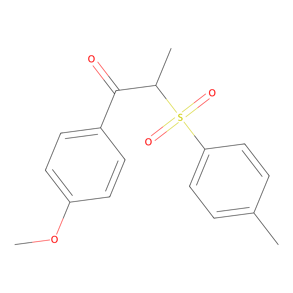 1-(4-Methoxyphenyl)-2-(4-methylphenyl)sulfonylpropan-1-one molecular structure, CAS 710984-61-5