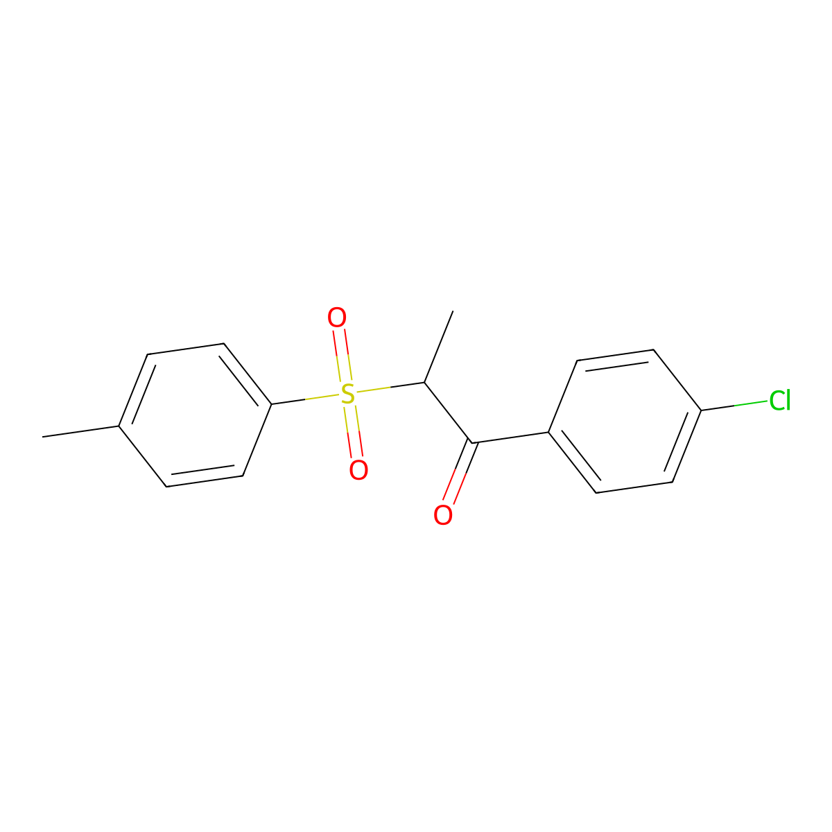 1-(4-Chlorophenyl)-2-(4-methylphenyl)sulfonylpropan-1-one molecular structure, CAS 710984-65-9