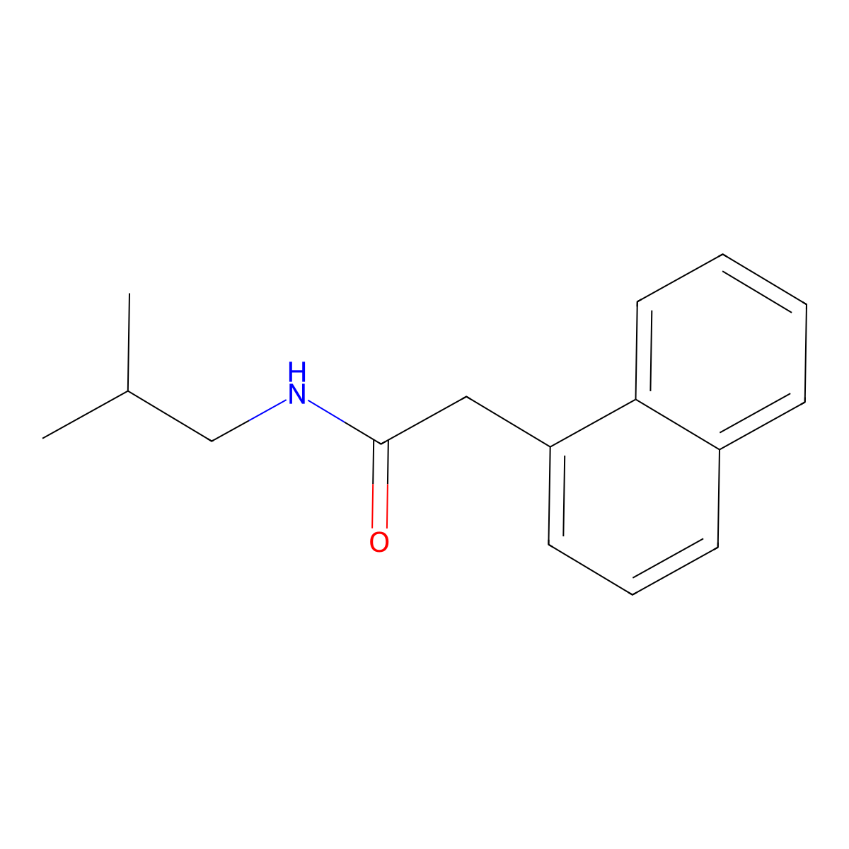 N-isobutyl-2-(1-naphthyl)acetamide molecular structure, CAS 710985-17-4