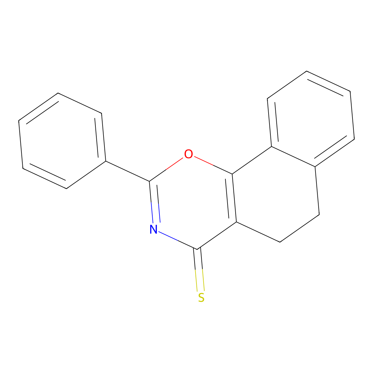 2-Phenyl-5,6-dihydrobenzo[h][1,3]benzoxazine-4-thione molecular structure, CAS 710985-63-0