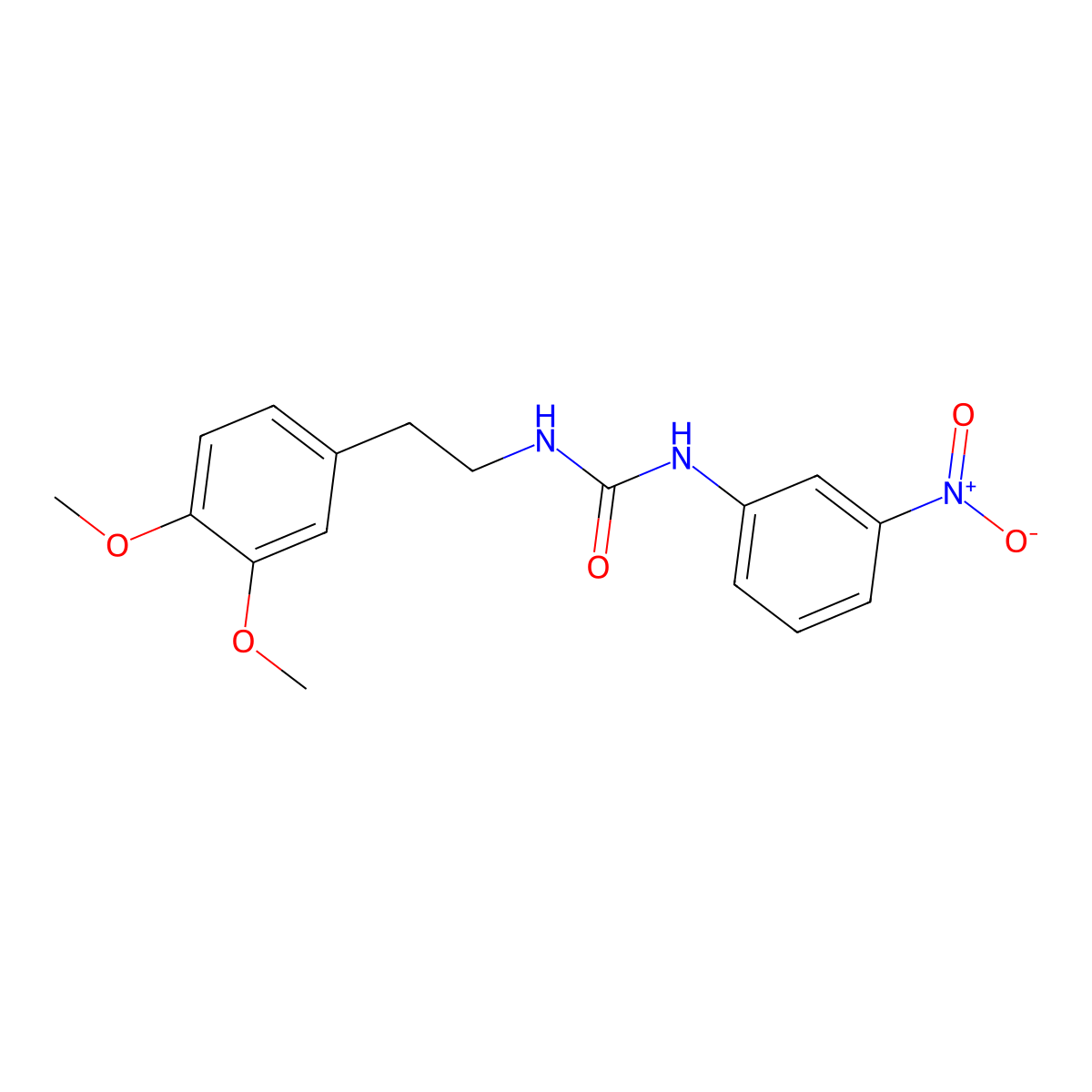 1-[2-(3,4-Dimethoxyphenyl)ethyl]-3-(3-nitrophenyl)urea molecular structure, CAS 710985-91-4
