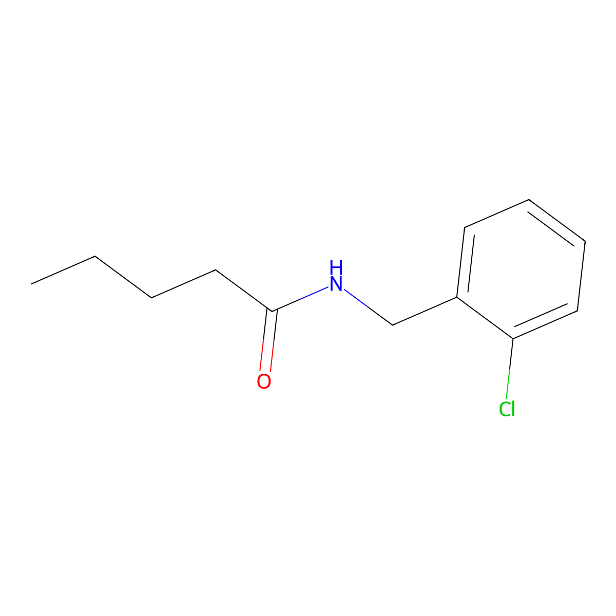 N-[(2-chlorophenyl)methyl]pentanamide molecular structure, CAS 710986-34-8