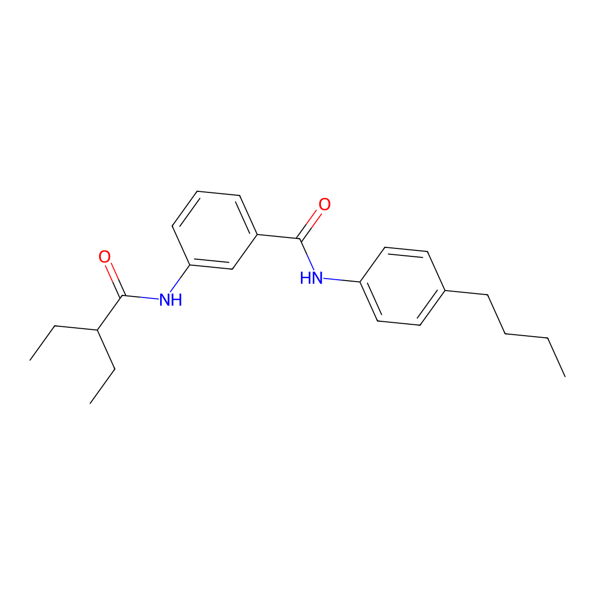 N-(4-butylphenyl)-3-(2-ethylbutanoylamino)benzamide molecular structure, CAS 710986-57-5