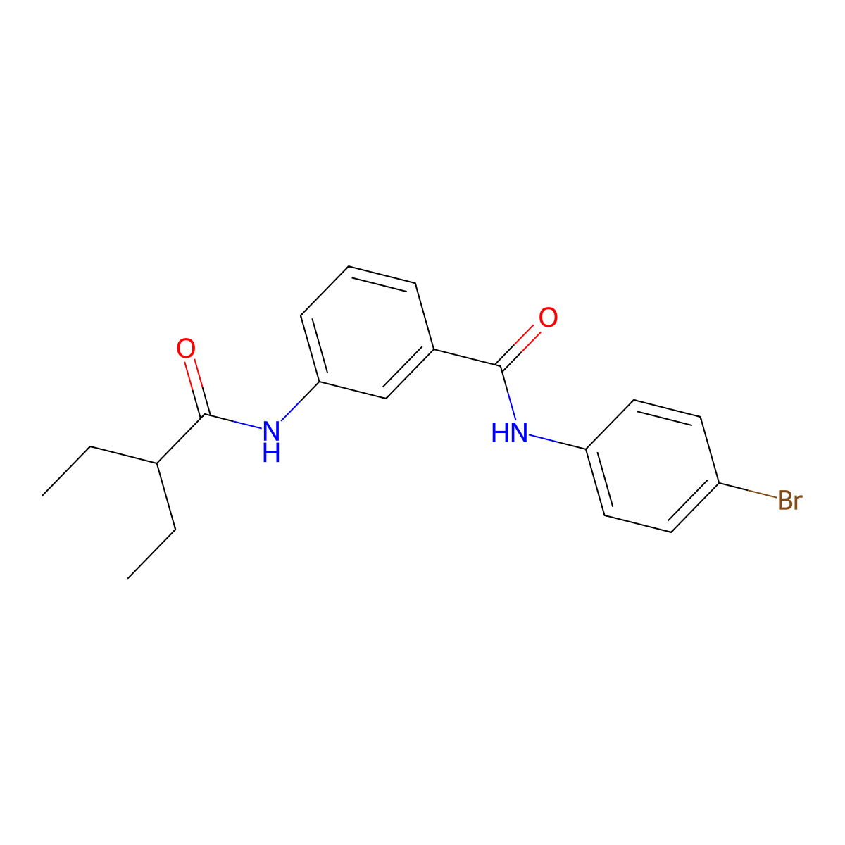 N-(4-bromophenyl)-3-(2-ethylbutanoylamino)benzamide molecular structure, CAS 710986-82-6