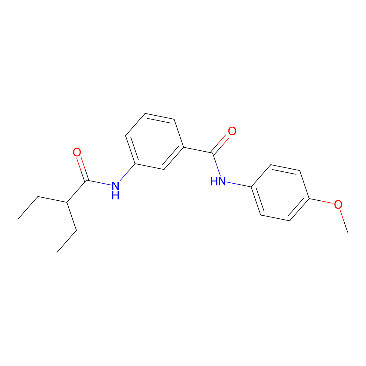 3-[(2-ethylbutanoyl)amino]-N-(4-methoxyphenyl)benzamide molecular structure, CAS 710986-90-6