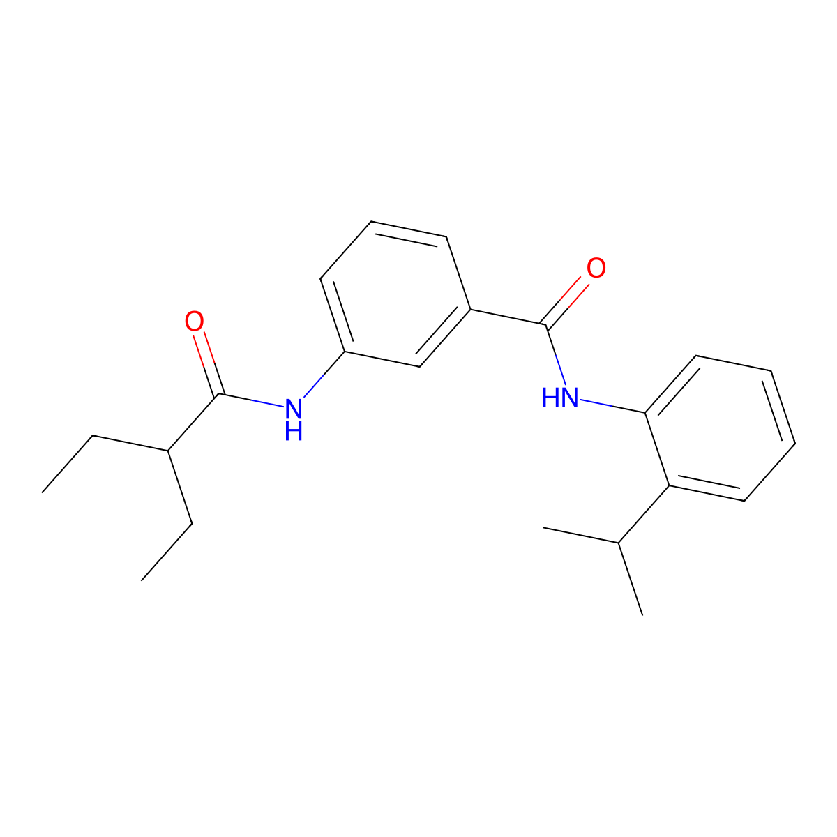 3-(2-ethylbutanoylamino)-N-(2-propan-2-ylphenyl)benzamide molecular structure, CAS 710987-01-2