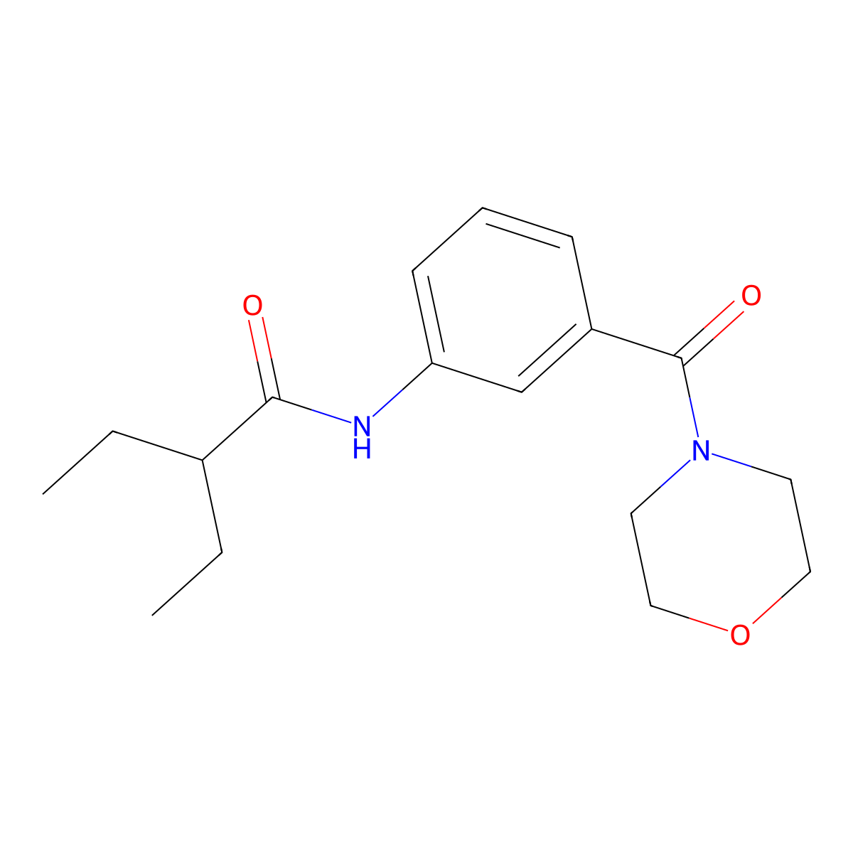 2-ethyl-N-[3-(morpholine-4-carbonyl)phenyl]butanamide molecular structure, CAS 710987-16-9