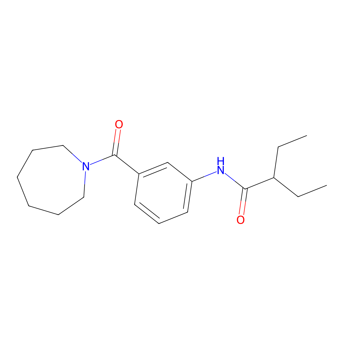 N-[3-(azepane-1-carbonyl)phenyl]-2-ethylbutanamide molecular structure, CAS 710987-19-2