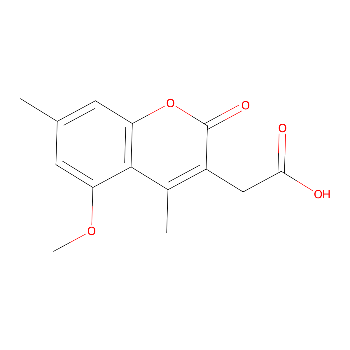 2-(5-methoxy-4,7-dimethyl-2-oxo-2H-chromen-3-yl)acetic acid molecular structure, CAS 710990-99-1
